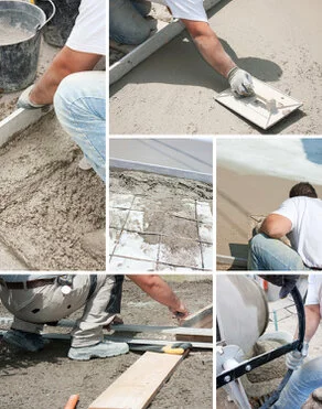 Schalungsbauer montiert Schalungselemente